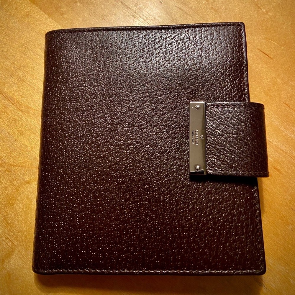 Gucci Grained Calf Skin French Flap Wallet